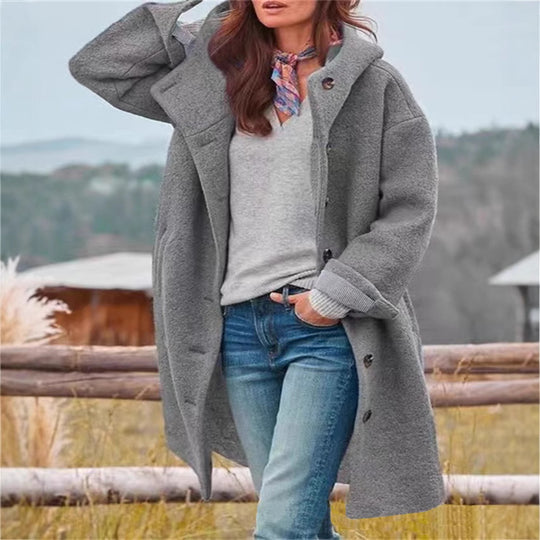 Damen Oversized Wollmantel EB