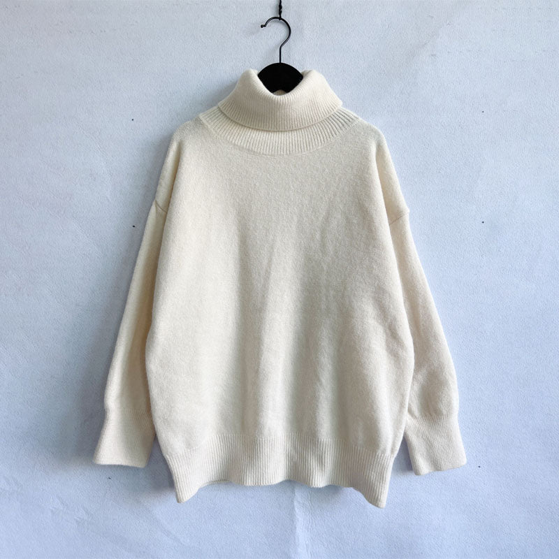 EB | Einfarbiger Warmer Strickpullover Für Alltag
