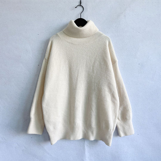 EB | Einfarbiger Warmer Strickpullover Für Alltag