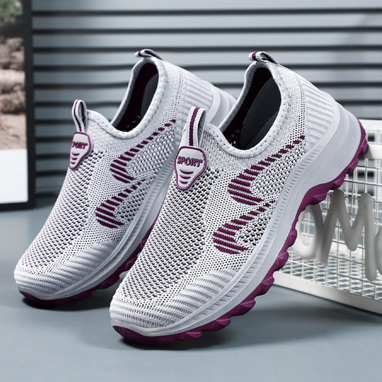 Damen Sportliche Freizeitschuhe mit elastischem Strickdesign EB