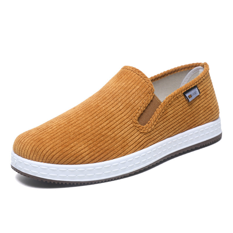 Damen Bequeme Cord-Slipper mit elastischem Einstieg EB