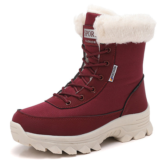 Damen winterliche Outdoor-Stiefel mit wärmeisolierendem Futter und rutschfester Sohle EB