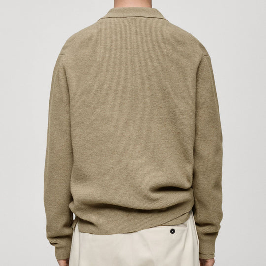 Herren Strickjacke mit modernem Kragen und hochwertigen Knöpfen EB