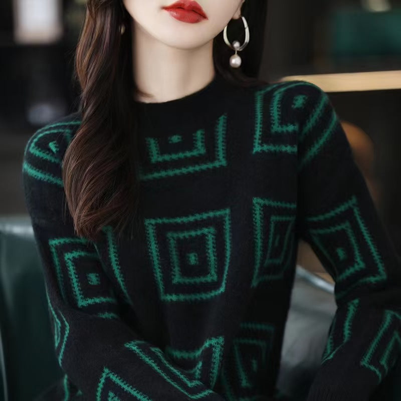 Damen gemusterter Pullover EB