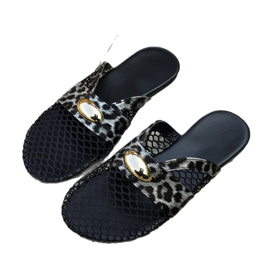 Damen Clogs mit modischem Netzdesign und eleganter Schnallenapplikation EB