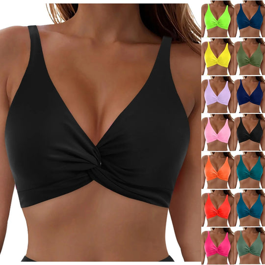 Damen Sportliches Bikinioberteil mit Twist-Design EB