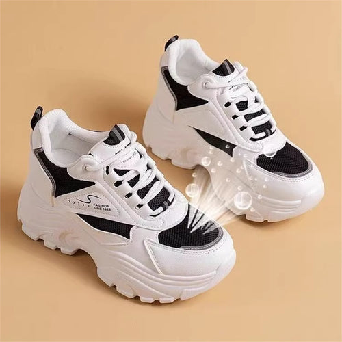 Damen Sportliche Chunky Sneakers mit gepolsterter Sohle und atmungsaktivem Obermaterial EB