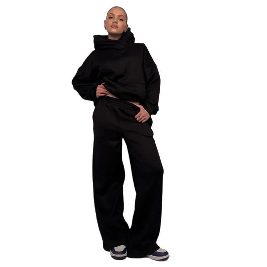 Damen lässiges Kapuzen-Set mit weitem Schnitt EB