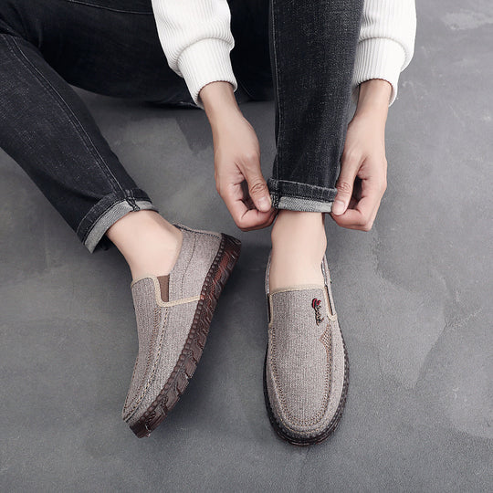 Damen bequeme Slip-On Schuhe aus atmungsaktivem Textilmaterial EB