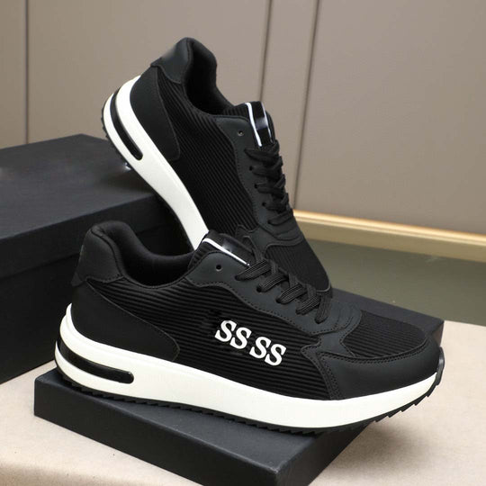 Damen Sportliche Sneakers mit atmungsaktiver Textil-Oberfläche und stoßdämpfender Sohle EB