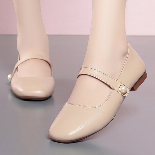 Damen Elegante Ballerinas mit modischem Riemchen und komfortablem Fußbett EB