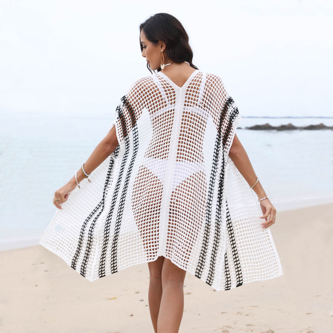 Damen Strickkimono aus luftigem Netzmaterial EB