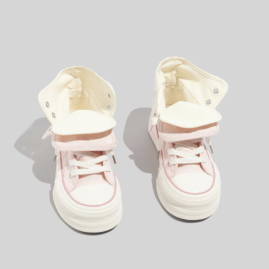 Damen Sneakers mit ausdrucksvoller Klappfunktion und modischem Punktemuster EB