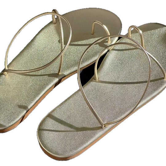 Damen elegante Flip-Flop-Sandalen mit raffiniertem Riemendesign EB