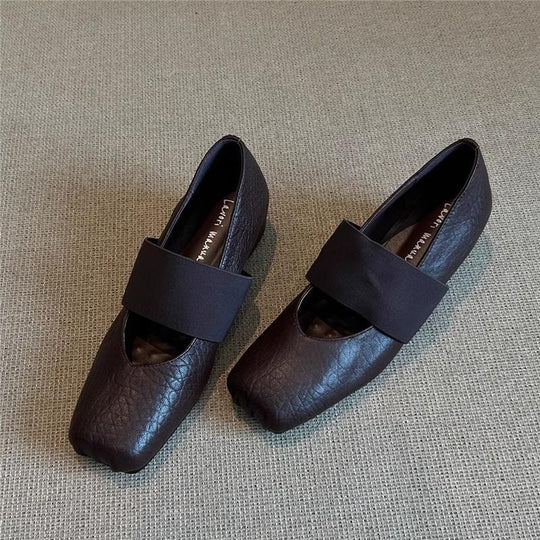 Damen moderne Slingback Ballerinas mit elastischem Riemendesign EB