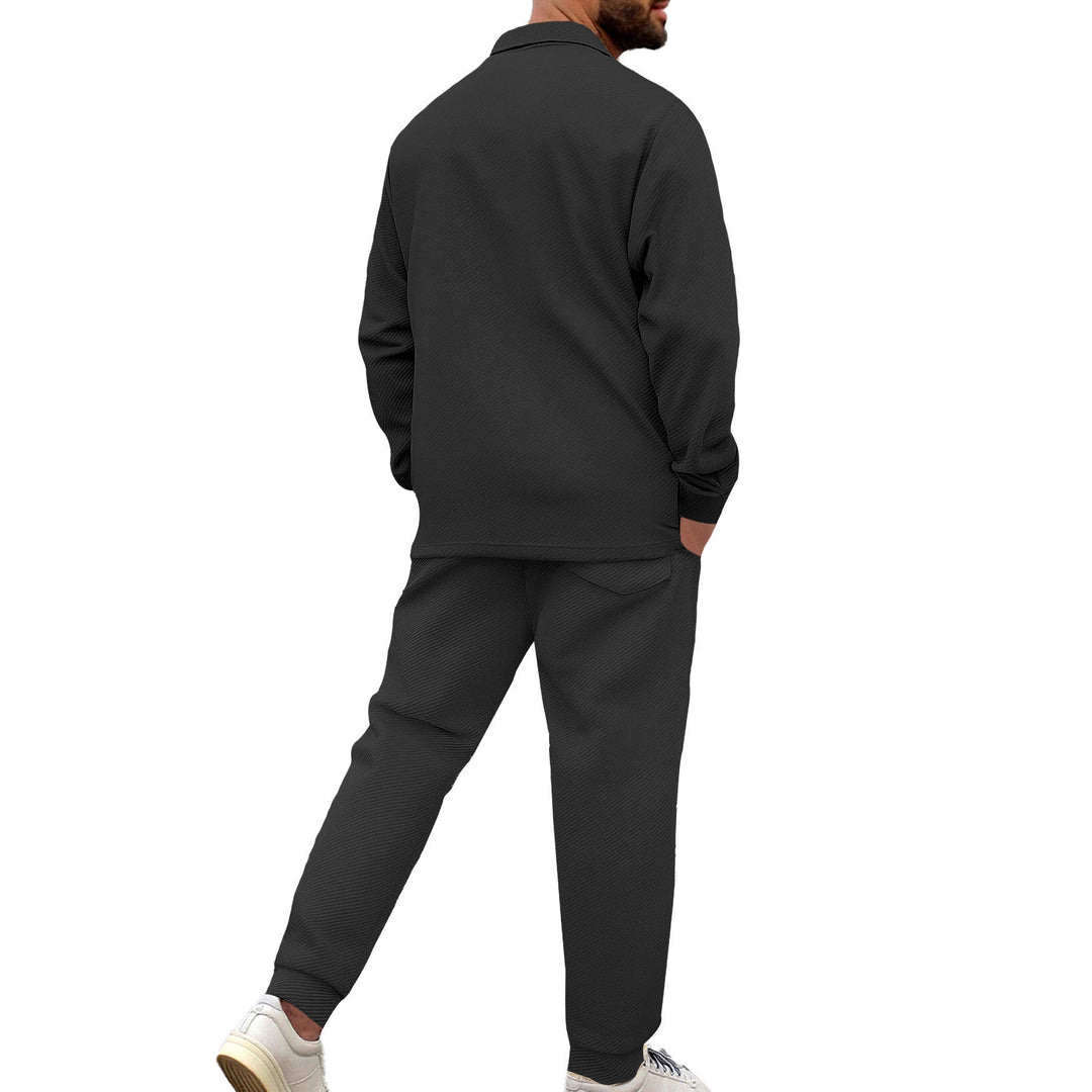 Herren nan Hemdenjacke-Set mit aufgesetzter Klappentasche und konischer Komforthose EB