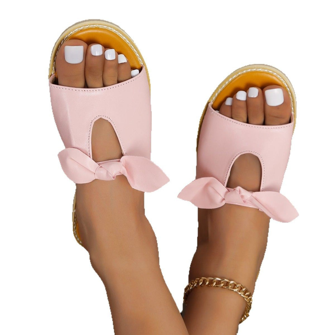 Damen Slipper mit dekorativem Schleifen-Detail und komfortabler Innensohle EB