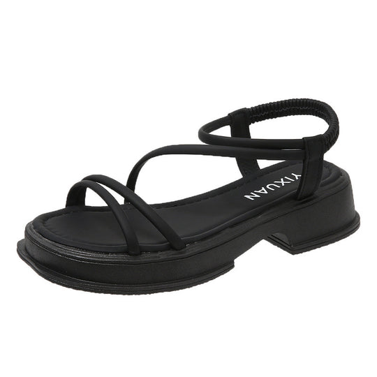 Damen modische Sandalen mit verstellbaren Riemen und ergonomischer Sohle EB