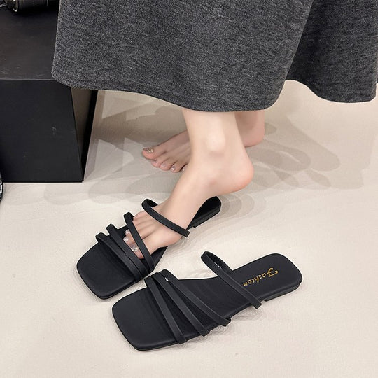 Damen elegante Riemensandalen mit komfortablem Fußbett EB
