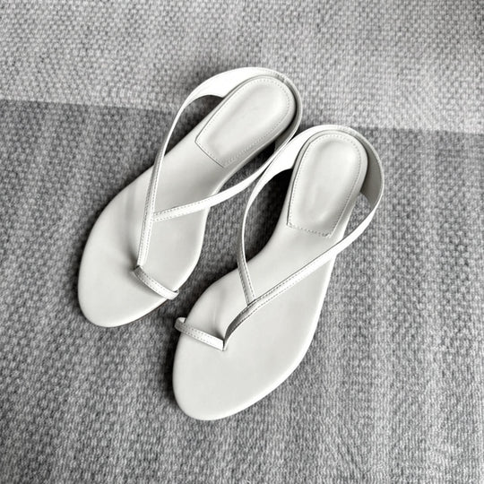 Damen Elegante Zehentrenner-Sandalen mit modischem Riemendesign EB