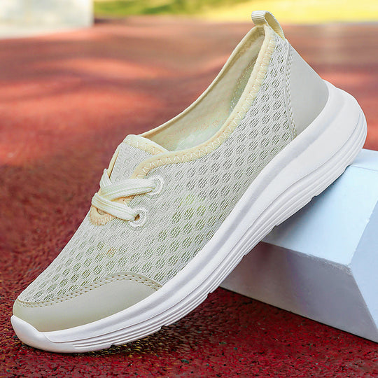 Damen Atmungsaktive und komfortable Freizeit-Sneakers mit elastischem Sitz EB