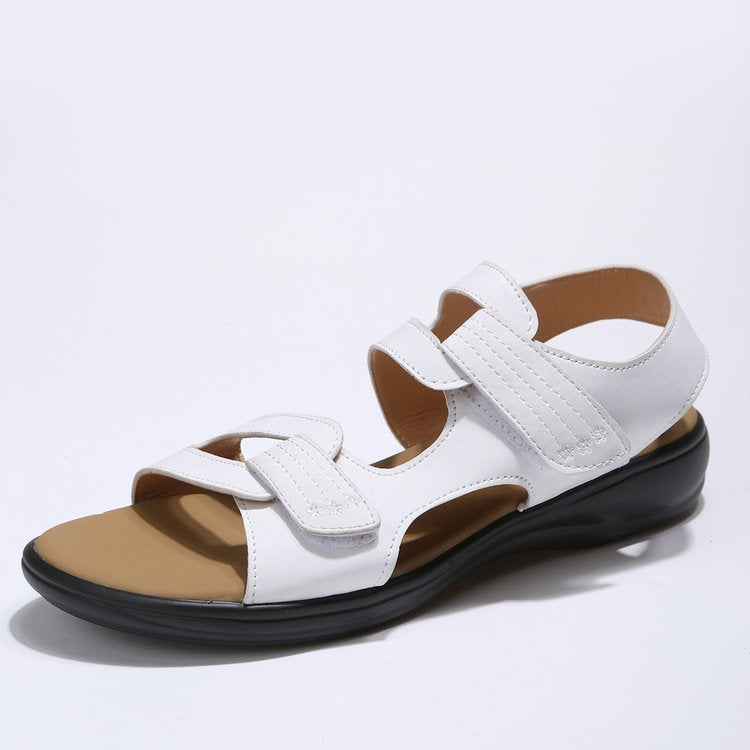 Damen Komfortable Sandalen mit verstellbaren Klettverschlüssen und anatomischem Fußbett EB