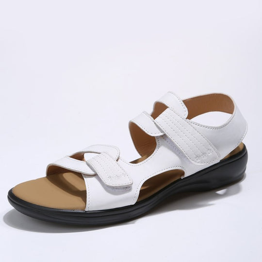 Damen Komfortable Sandalen mit verstellbaren Klettverschlüssen und anatomischem Fußbett EB