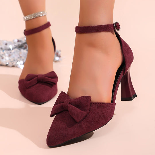 Damen Slingback Pumps mit modischem Schleifen-Detail EB
