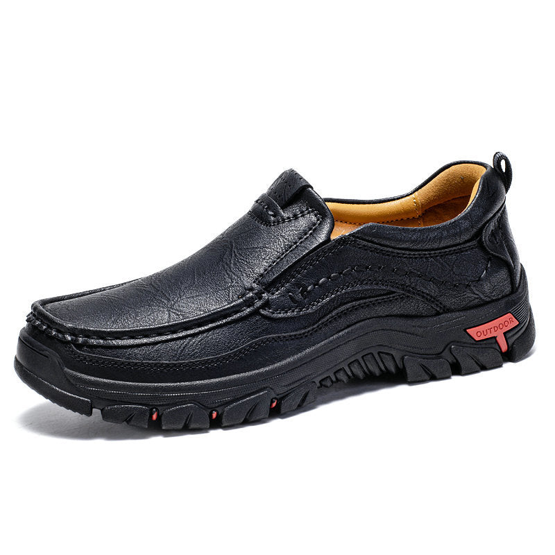 Herren Leder Mokassin mit rutschfester Sohle EB