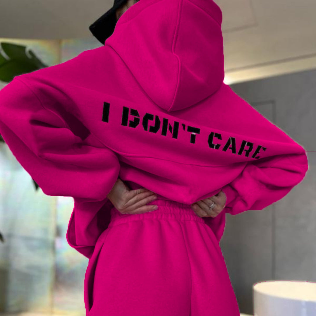 Unisex nan oversized Kapuzenpullover und taillenhohe Jogginghose Set EB