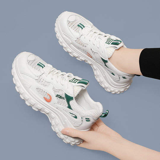 Damen modische und komfortable Trend-Sneaker mit atmungsaktivem Mesh-Obermaterial EB