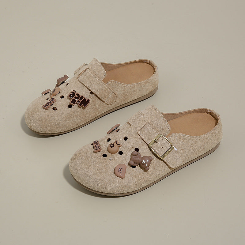 Damen Clogs mit niedlichem Tiermotiv und verstellbarem Riemen EB