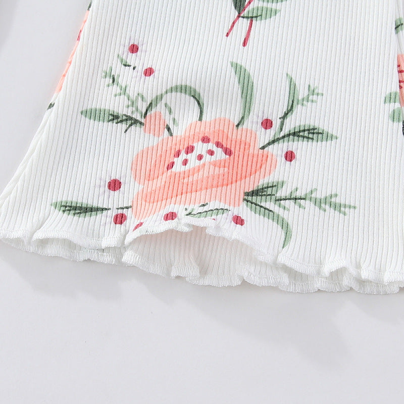 Mädchen Flared Leggings mit floralen Mustern EB