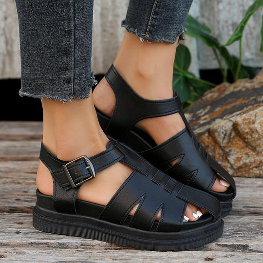 Damen Geschlossene Sandalen mit verstellbarem Riemen EB