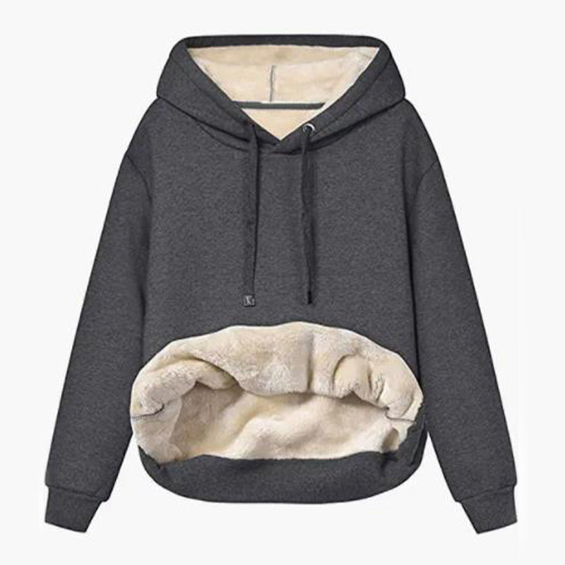 Damen Kuscheliger Kapuzenpullover mit Fleece-Futter EB