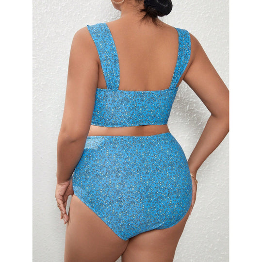 Damen Crop-Top Bikini mit hohem Bund EB
