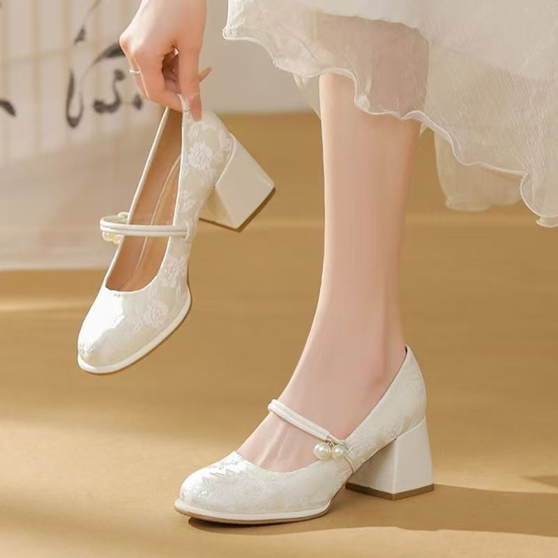 Damen Elegante Ballerinas mit verstellbarem Riemen EB