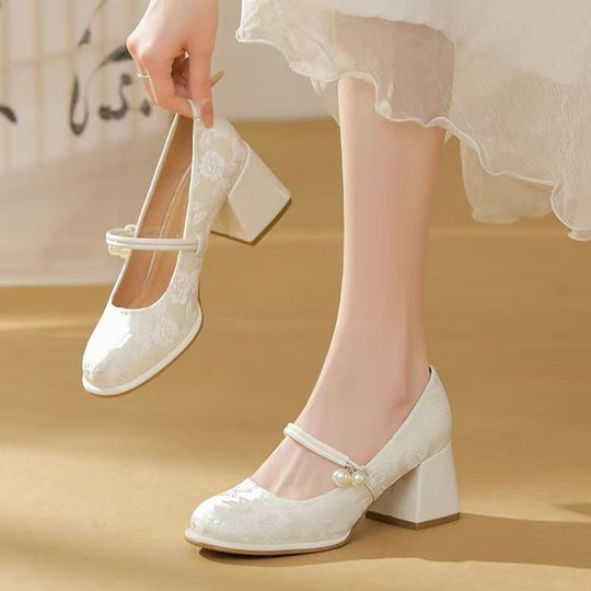 Damen Elegante Ballerinas mit verstellbarem Riemen EB