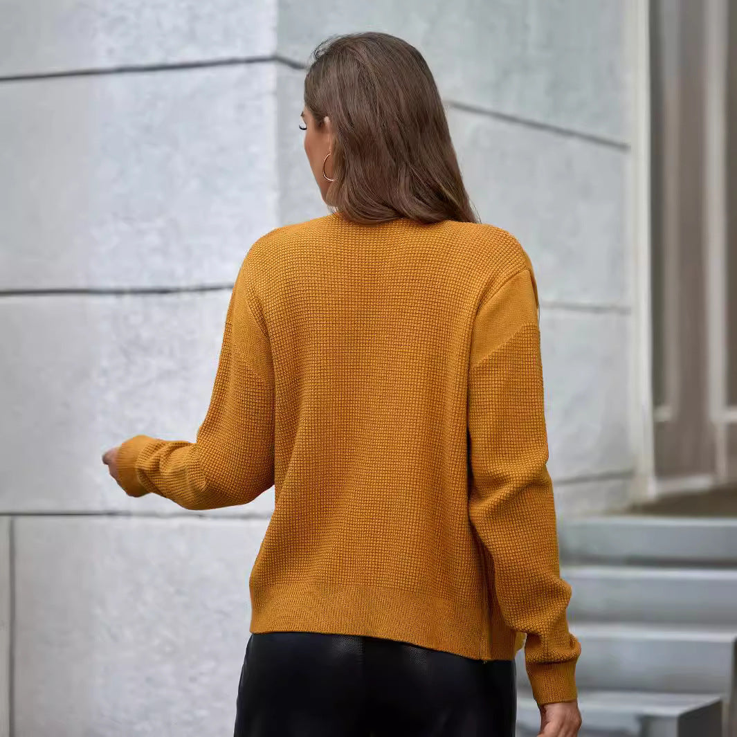 Damen Strickjacke mit Knopfdetails und strukturierter Oberfläche EB