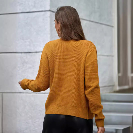 Damen Strickjacke mit Knopfdetails und strukturierter Oberfläche EB