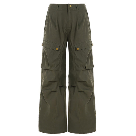 Damen Cargo-Hosen mit weitem Schnitt und mehreren Taschen EB