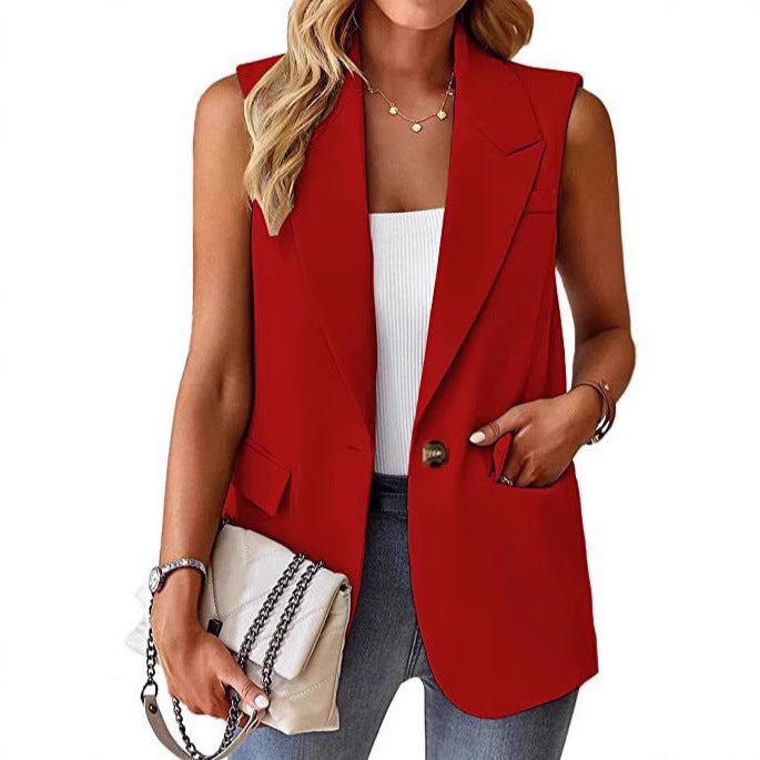 Damen Stylischer Blazer-Weste EB
