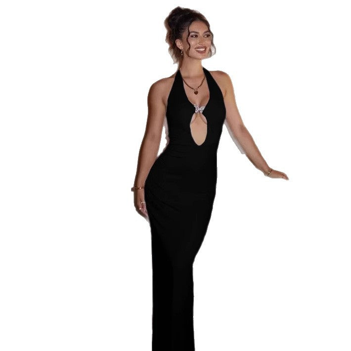 Damen Glamouröses Maxikleid mit extravaganten Cut-Out-Details EB