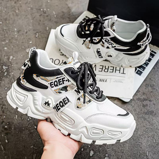 Damen Sportliche Chunky Sneakers mit atmungsaktivem Mesh-Obermaterial und stabiler Sohle EB