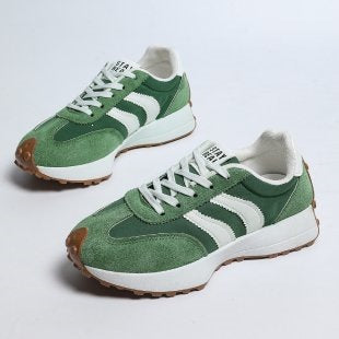 Damen Sportliche Retro Sneakers mit modischem Wildleder-Design EB