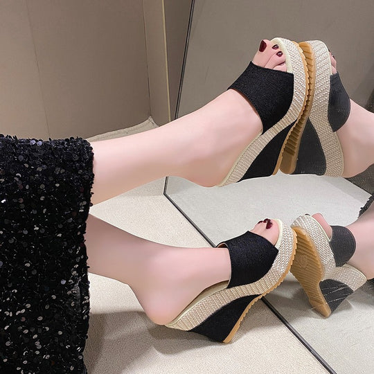 Damen Wedge-Sandalen mit weichem Fußbett EB