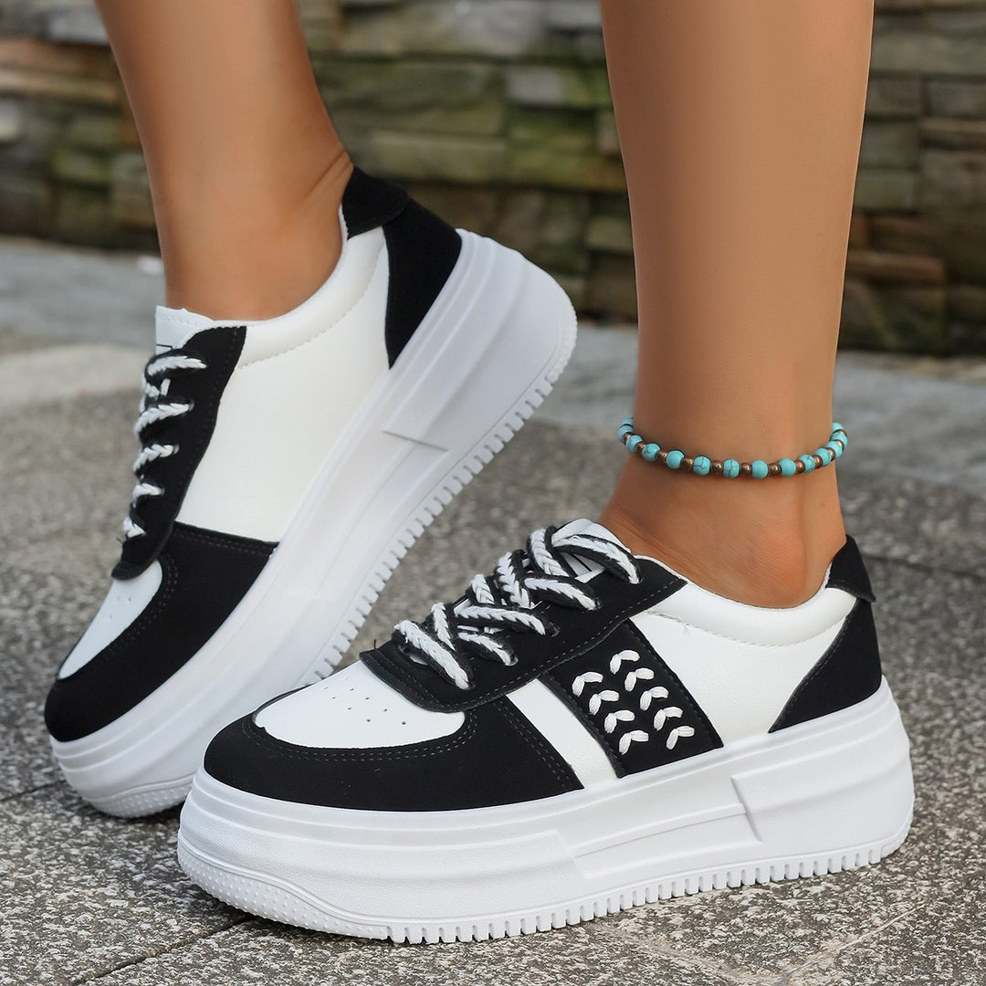 Damen Plattform-Sneaker mit atmungsaktivem Obermaterial und rutschfester Sohle EB