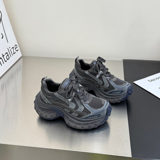 Damen sportliche Lauf-Sneaker mit atmungsaktivem Obermaterial und gepolsterter Sohle EB