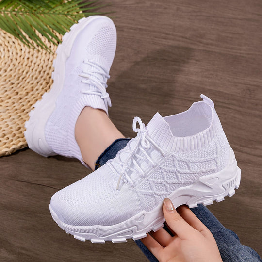 Damen Sportliche Knit Sneakers mit rutschfester Sohle EB