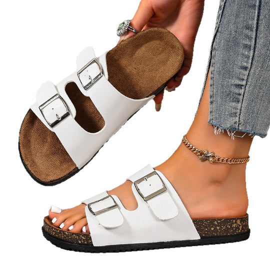 Damen bequeme Sandalen mit verstellbaren Schnallen EB